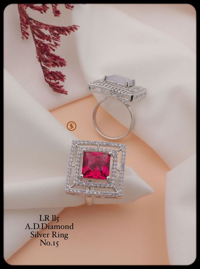 Lr Rose Gold And Silver Ad Diamond Ring Wholesalers In Delhi
